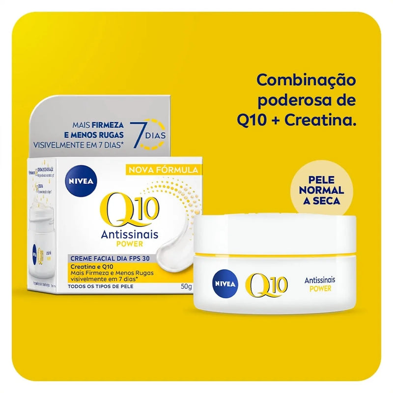 CREME NIVEA 49G Q10 PLUS DIURNO FPS30 PELE NORMAL A SECA