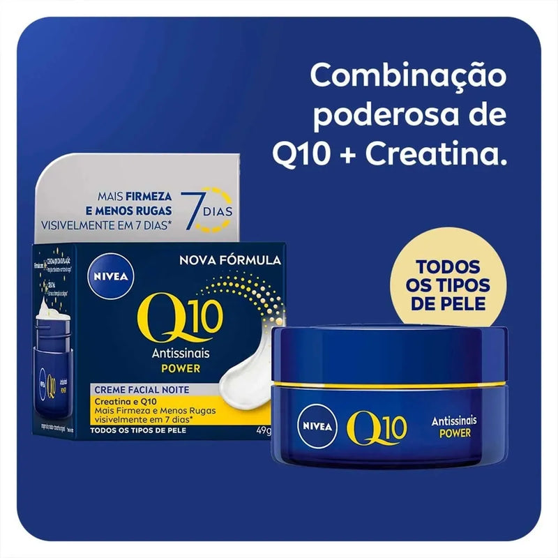 CREME NIVEA 49G NOTURNO Q10 POWER
