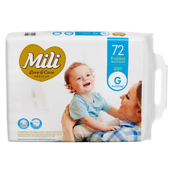 FRALDA MILI LOVECARE GIGA TAM(G) 72 UN
