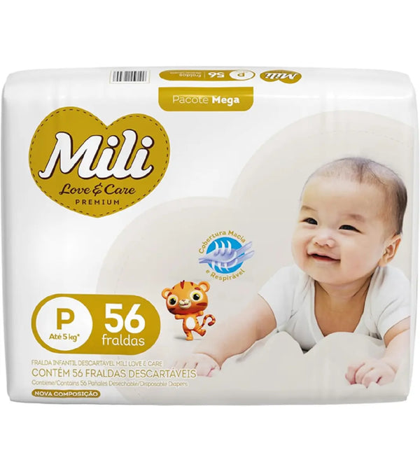 FRALDA MILI LOVECARE MEGA P 56 UN