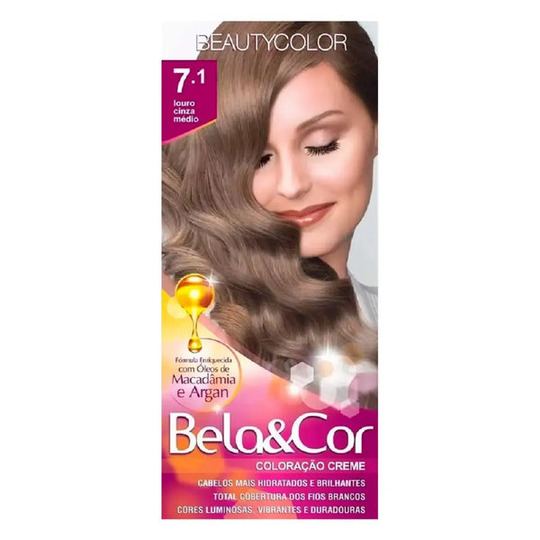 TINTURA BELA E COR 7.1 LOURO CINZA MÉDIO