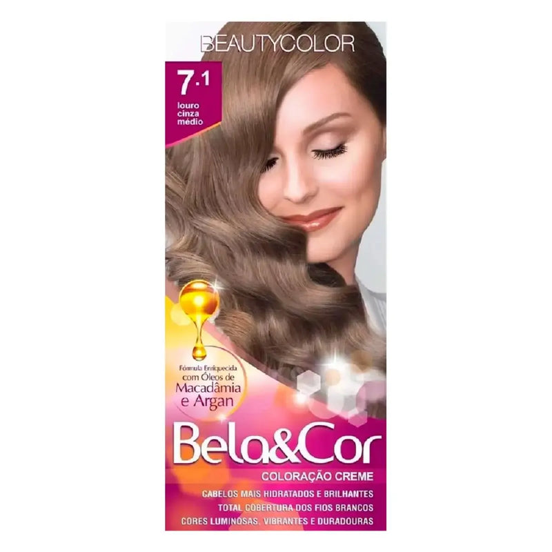 TINTURA BELA E COR 7.1 LOURO CINZA MÉDIO