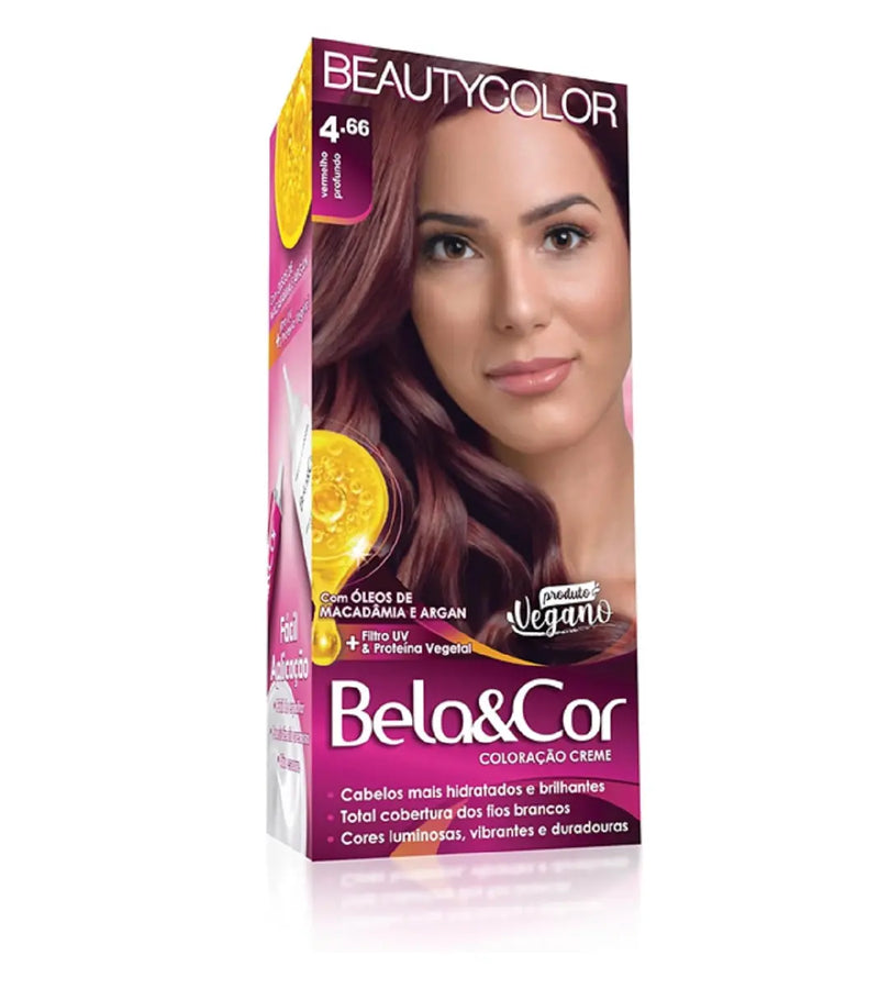 TINTURA BELA E COR 4.66 VERMELHO PROFUNDO