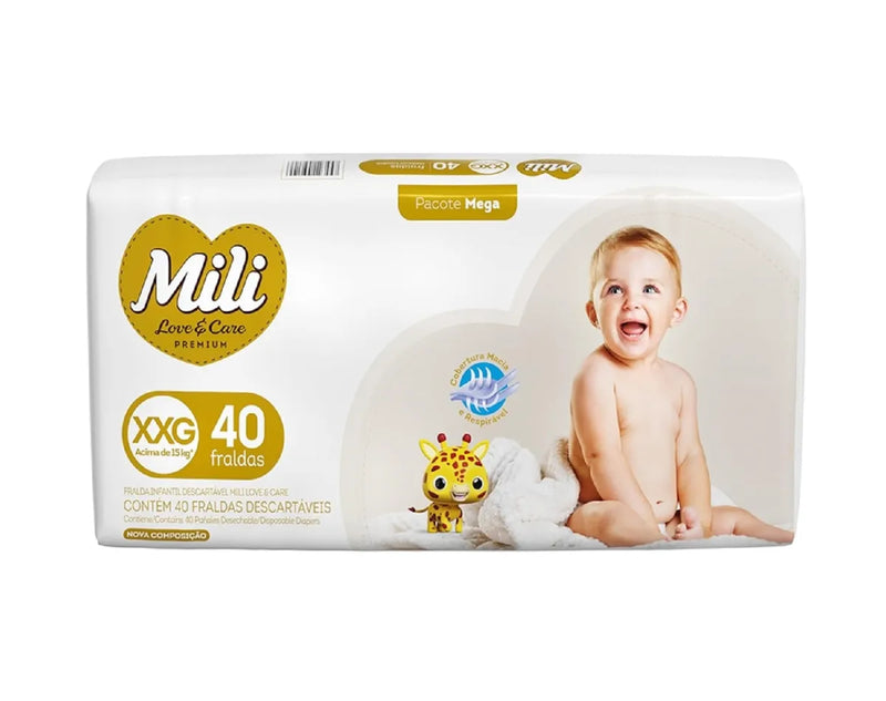 FRALDA MILI LOVECARE MEGA XXG 40UN