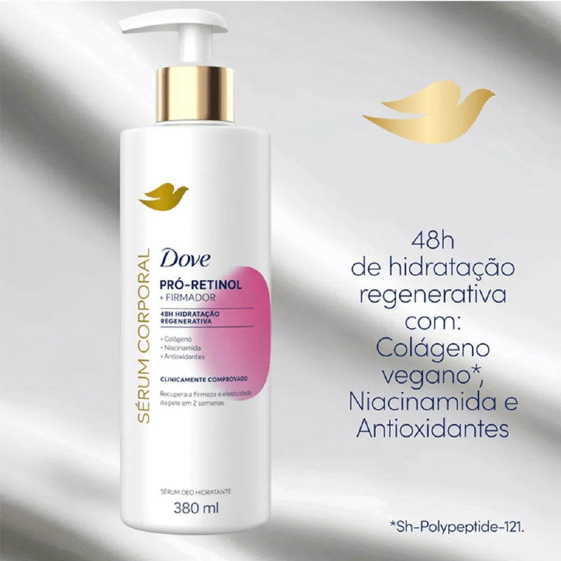 LOÇÃO HIDRATANTE SÉRUM DOVE 380ML RETINOL+FIRMADORA