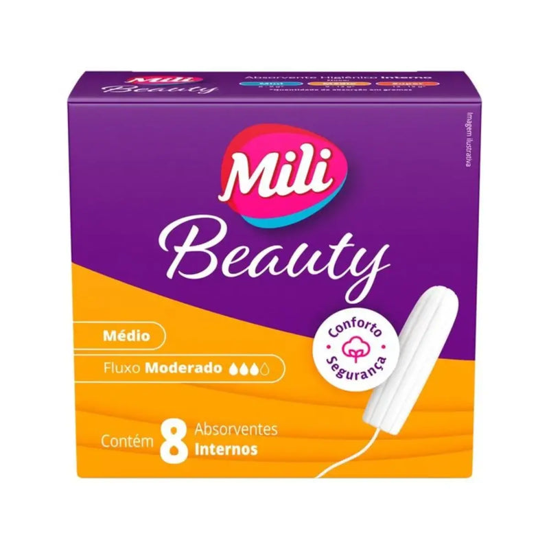 ABSORVENTE INTERNO MILI BEAUTY MEDIO 8 UNIDADES