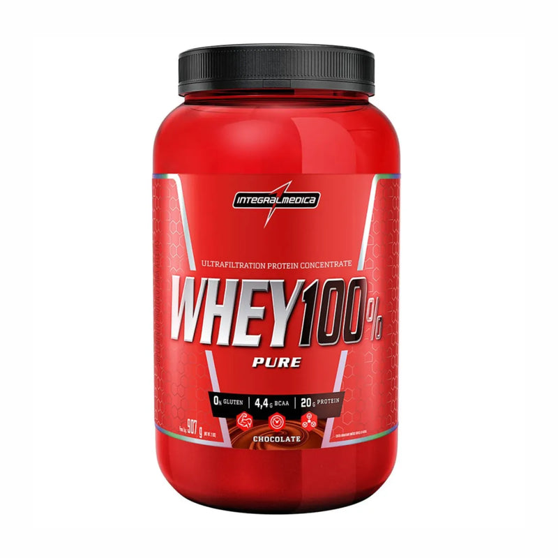 WHEY 100% PURE INTEGRALMÉDICA 907G CHOCOLATE